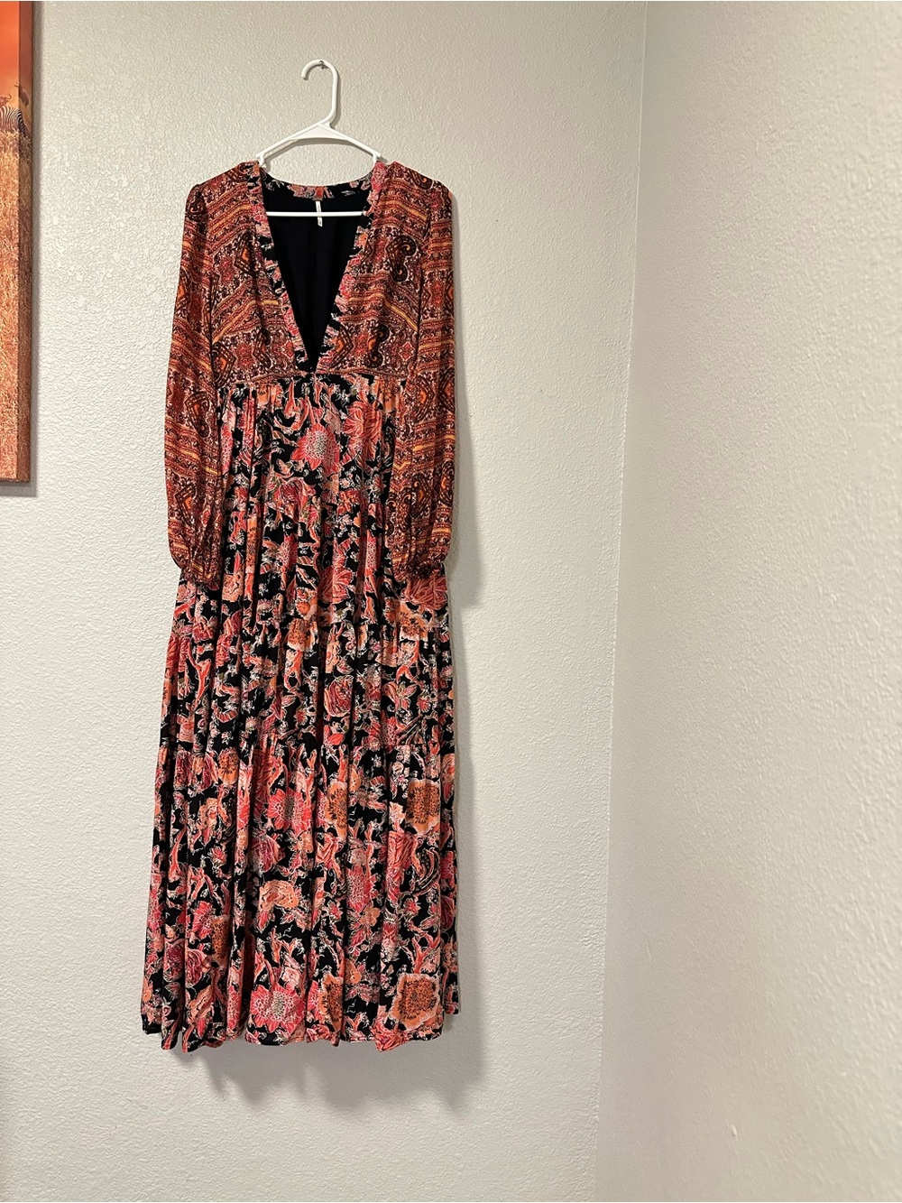 Free People Bohemian Floral Maxi Dress – Spring Wedding / Garden Party, Size S